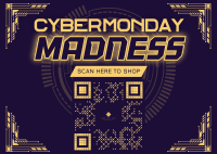 Cyber Monday Madness Postcard Design