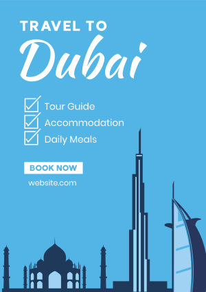 Dubai Travel Package Flyer Image Preview