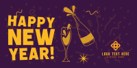 Happy New Year Twitter Post Design