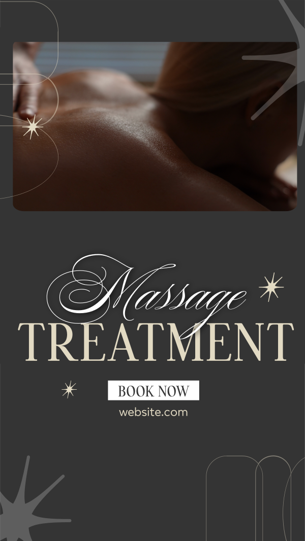 Hot Massage Treatment Facebook Story Design
