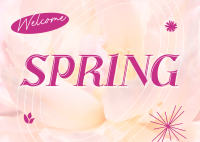 Floral Welcome Spring Postcard Image Preview