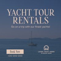 Relaxing Yacht Rentals Instagram Post Design
