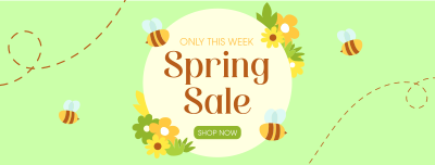 Spring Bee Sale Facebook cover Image Preview