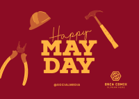 Happy May Day Postcard Design