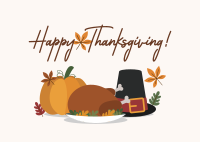 Thanksgiving Dinner Postcard Image Preview