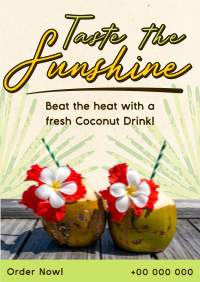Sunshine Coconut Drink Flyer Image Preview