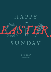 Rustic Easter Poster Design