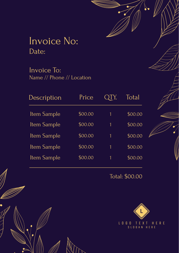 Pickup The Leaf Invoice Design Image Preview