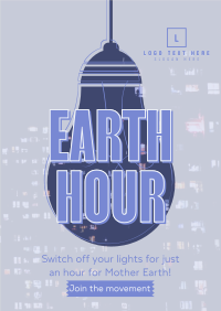 Earth Hour Light Bulb Flyer Design