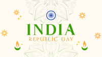 Decorative India Day Facebook Event Cover Design