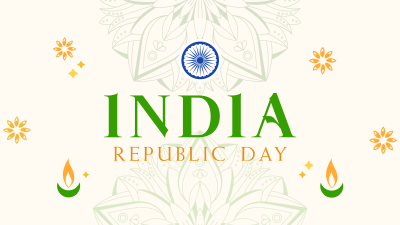 Decorative India Day Facebook event cover Image Preview