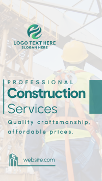 Professional Construction Services TikTok Video Preview