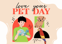 Loving Your Pet Postcard Image Preview