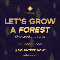 Forest Grow Tree Planting Instagram Post Design