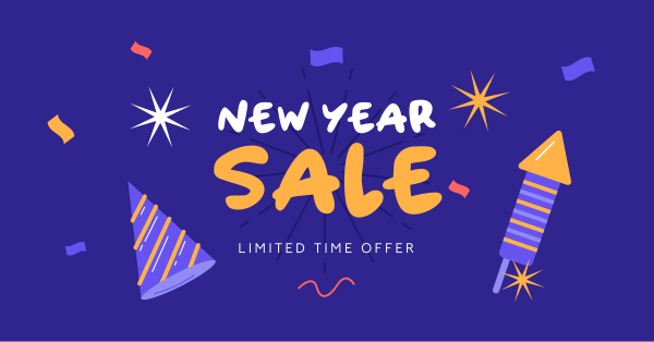 New Year Sale Facebook Ad Design Image Preview