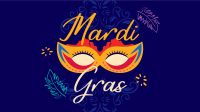 Decorative Mardi Gras Facebook Event Cover Design