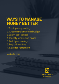 Ways to Manage Money Poster Design