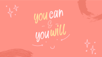 Cute Motivational Message Facebook Event Cover Design