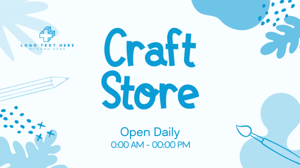 Craft Store Timings Facebook Event Cover Design