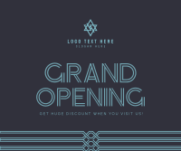 Minimalist Art Deco Grand Opening Facebook post Image Preview