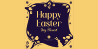 Blessed Easter Greeting Twitter Post Design