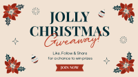Jolly Christmas Giveaway Facebook Event Cover Design