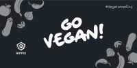 Go Vegan Twitter Post Design