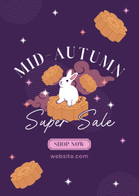 Rabbit on a Mooncake Sale Poster Image Preview