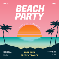 Beach Party Instagram post Image Preview