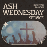 Retro Ash Wednesday Service Instagram post Image Preview