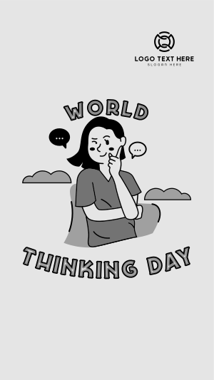 Woman Thinking Day Facebook story Image Preview