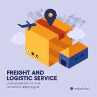 International Logistic Service Instagram Post Design