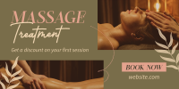 Relaxing Massage Treatment Twitter post Image Preview