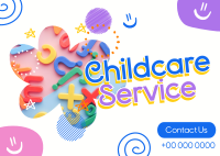 Doodle Childcare Service Postcard Image Preview