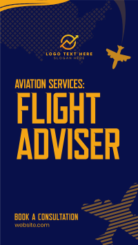 Aviation Flight Adviser TikTok Video Design