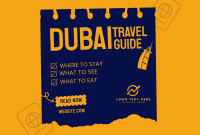 Dubai Travel Destination Pinterest Cover Design