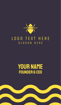 Yellow Diamond Spider Business Card Design