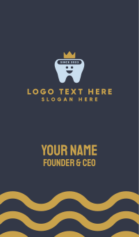 Happy Tooth King Business Card Design