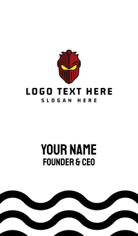 Red Warrior Business Card Design