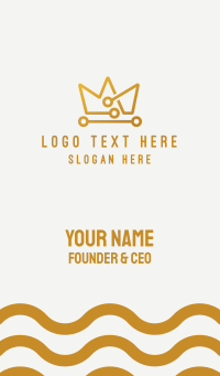 Modern Gold Crown Business Card Design