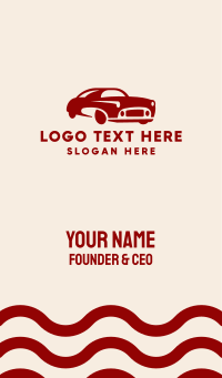 Classic Red Car Business Card Design