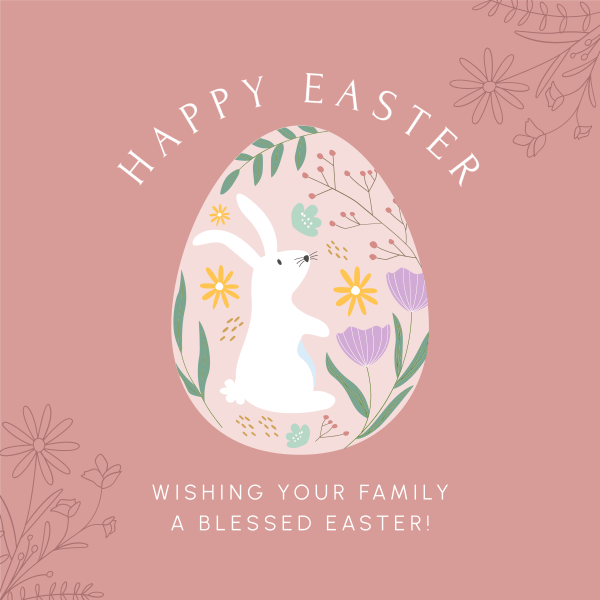 Decorative Easter Egg Instagram Post Design Image Preview