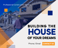 Building Home Construction Facebook Post Design