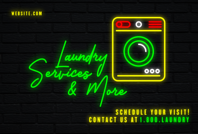 Neon Laundry Shop Pinterest board cover Image Preview
