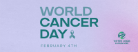 Minimalist World Cancer Day Facebook Cover Design