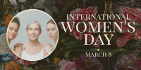 Floral International Women's Day Twitter Post Design