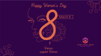 Women's Day Support Zoom background Image Preview