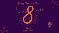 Women's Day Support Zoom Background Image Preview