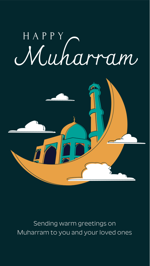 Muharram in clouds Instagram Story Design Image Preview