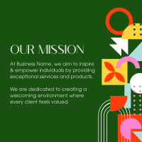 Our Mission Abstract Shapes Linkedin Post Image Preview